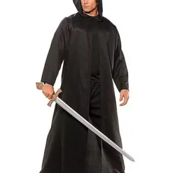 Adult Black Hooded Cloak
