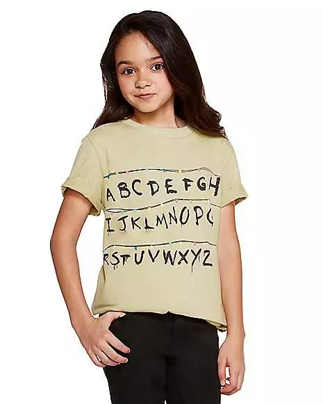 Kids Stranger Things Alphabet Wall T Shirt - Stranger Things - Image 3