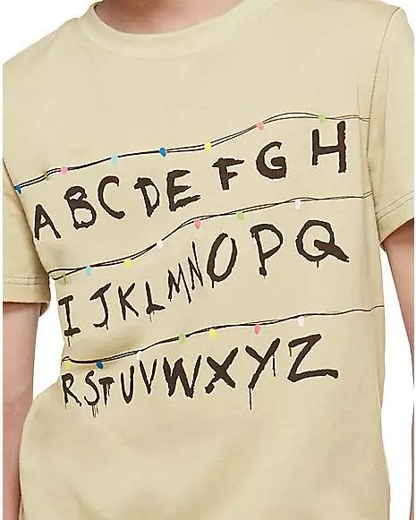 Kids Stranger Things Alphabet Wall T Shirt - Stranger Things - Image 4