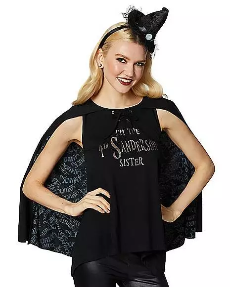 Fourth Sanderson Sister Caped T Shirt - Hocus Pocus - Image 2