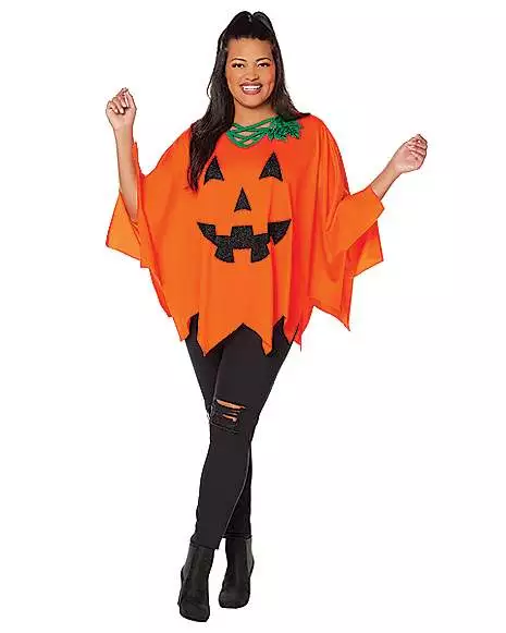 Adult Pumpkin Poncho