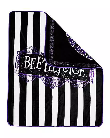 Reversible Beetlejuice Fleece Blanket - Image 4
