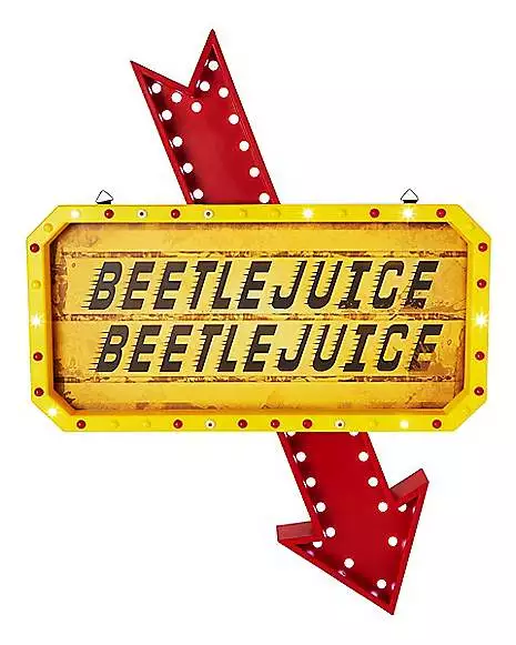 Light-Up LED Hanging Marquee Beetlejuice Sign - Image 2