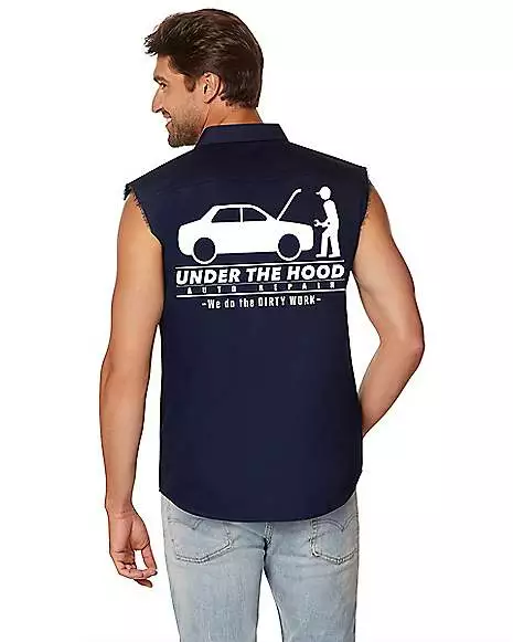 Adult Under The Hood Mechanic Vest - Image 2