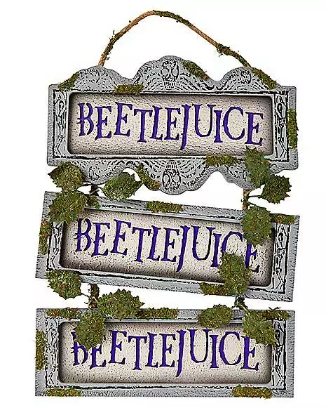 Beetlejuice Ladder Sign