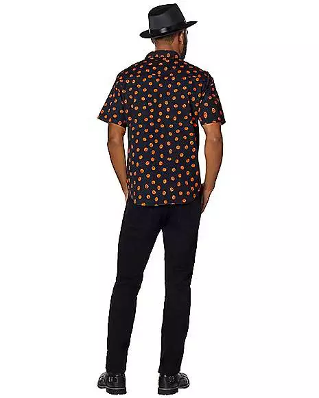 Pumpkin Print Button Down Shirt - Image 2