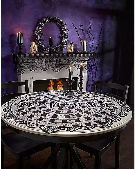 Round Lace Beetlejuice Tablecloth