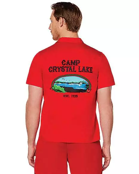 Adult Camp Crystal Lake Button Down Shirt - Friday The 13th - Image 2