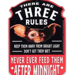 Three Rules Gizmo Sign - Gremlins