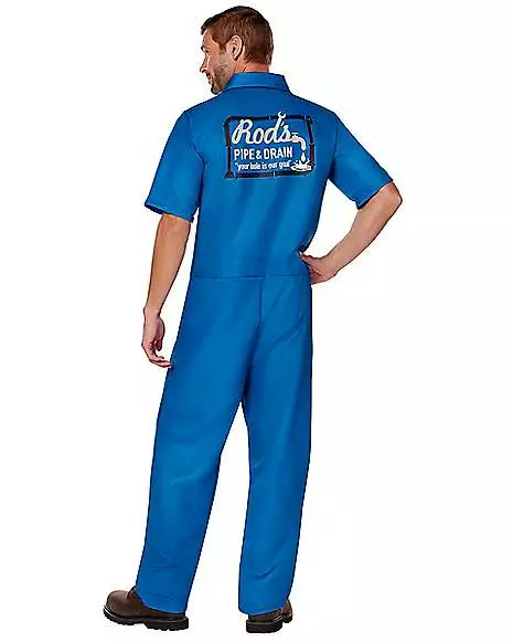 Adult Rod's Pipe And Drain Jumpsuit Costume - Image 2
