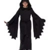 Kids Hooded Black Robe Costume