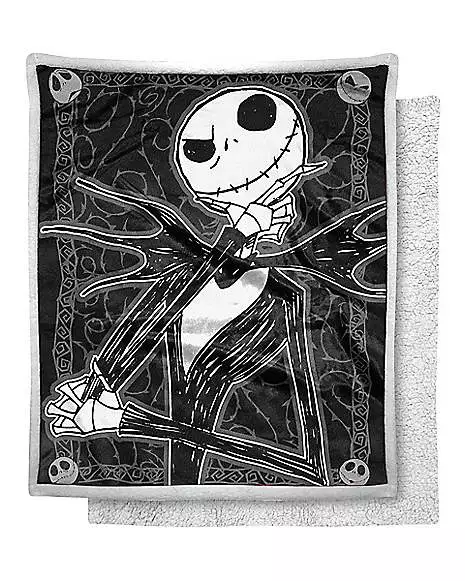 Dark Cover Jack Skellington Fleece Blanket - The Nightmare Before Chri